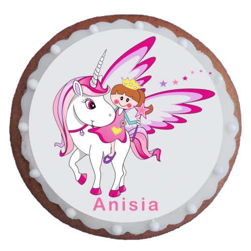 Turta dulce fetita pe unicorn botez